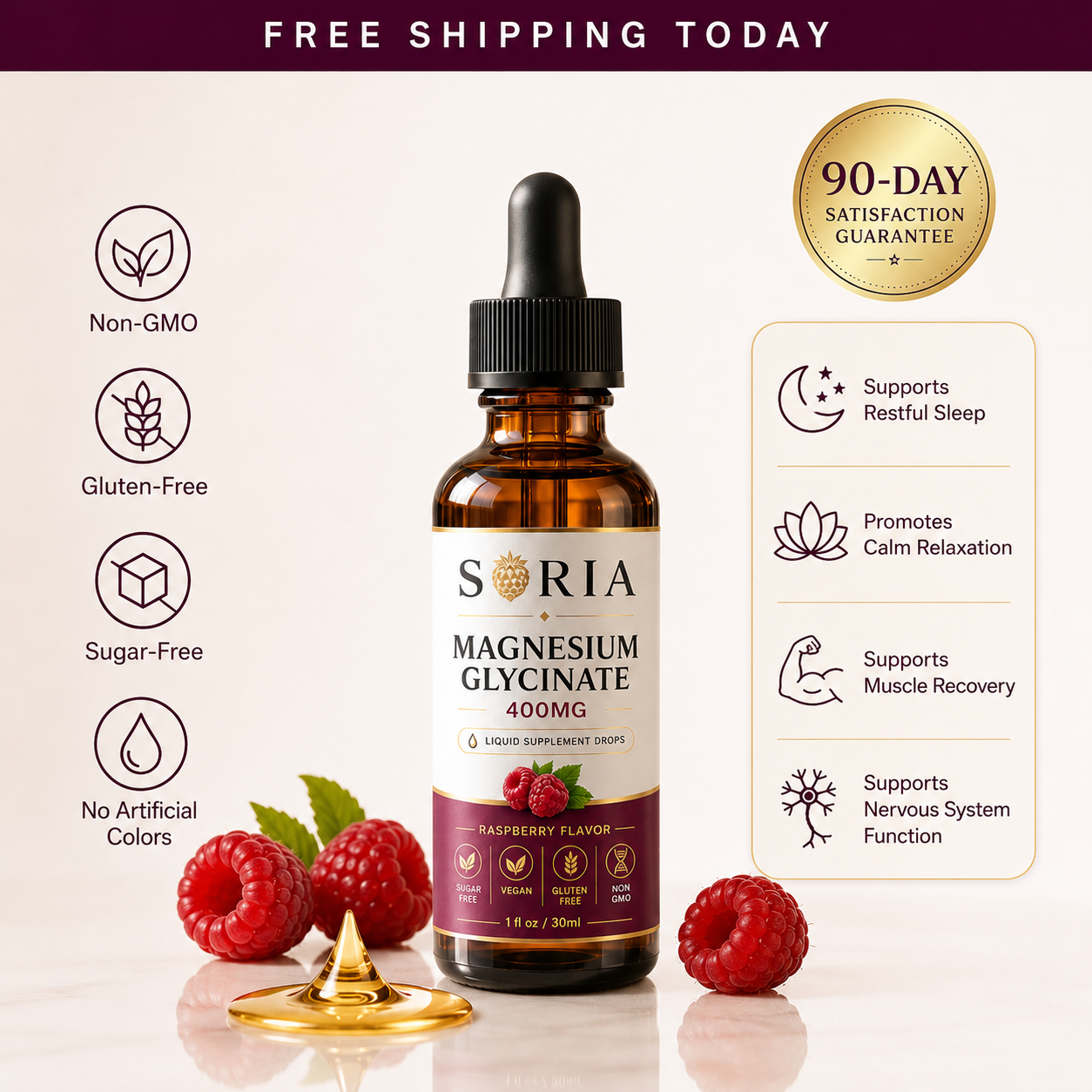Soria Magnesium Glycinate Drops