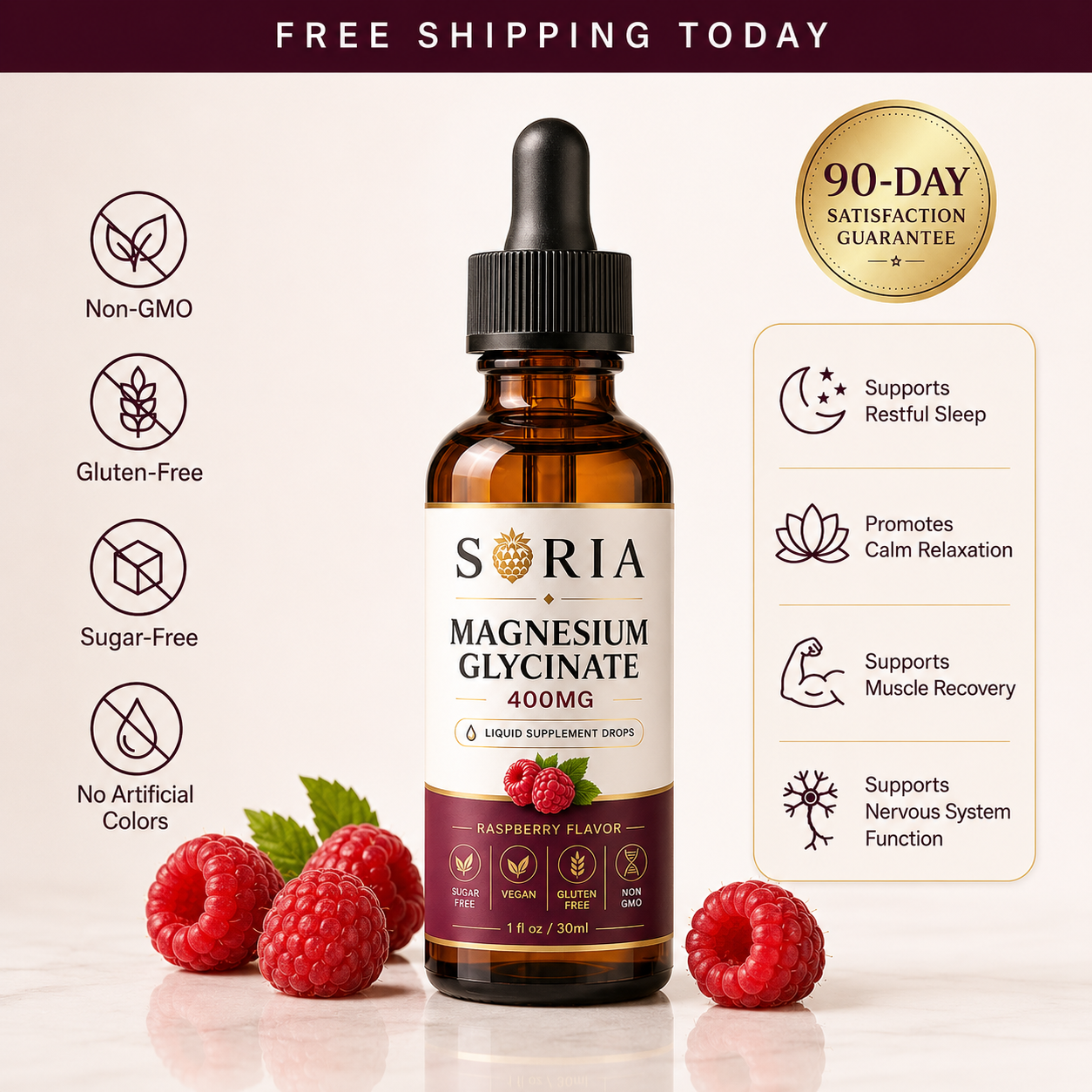 Soria Magnesium Glycinate Drops