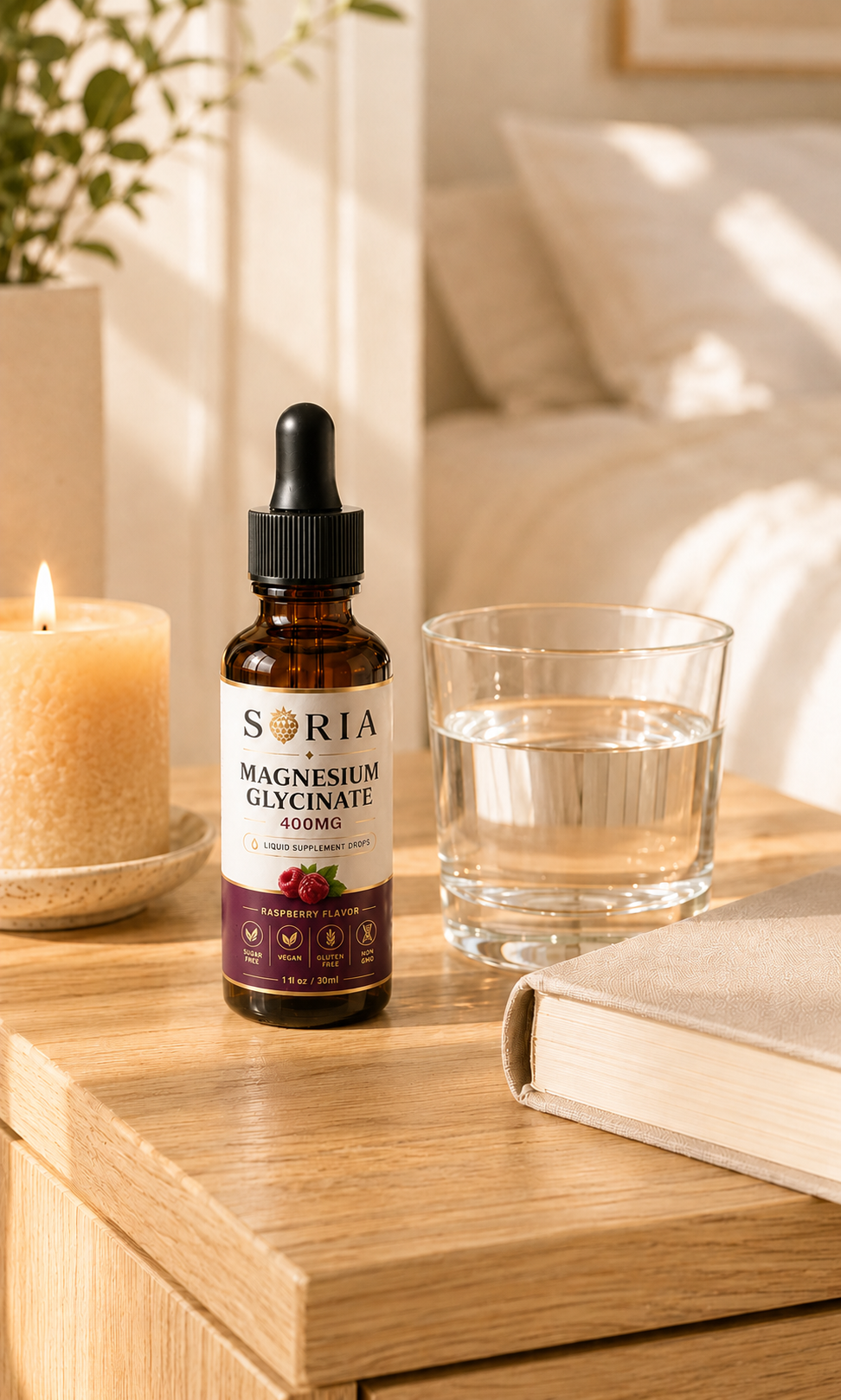 Soria bottle with evening ritual items